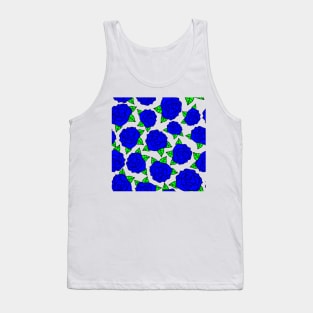 Dark Blue Roses Tank Top